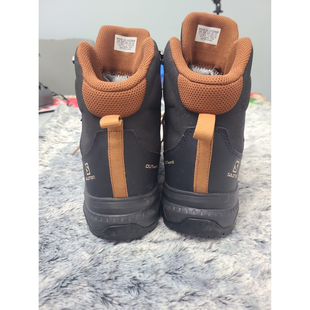 Salomon GORE-TEX Waterproof Hiking Boots – Brown/Tan – Contagrip Sole Men Sz 12 - Picture 6 of 9